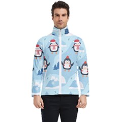 Christmas-seamless-pattern-with-penguin Men s Bomber Jacket