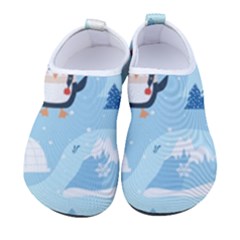 Christmas-seamless-pattern-with-penguin Men s Sock-Style Water Shoes
