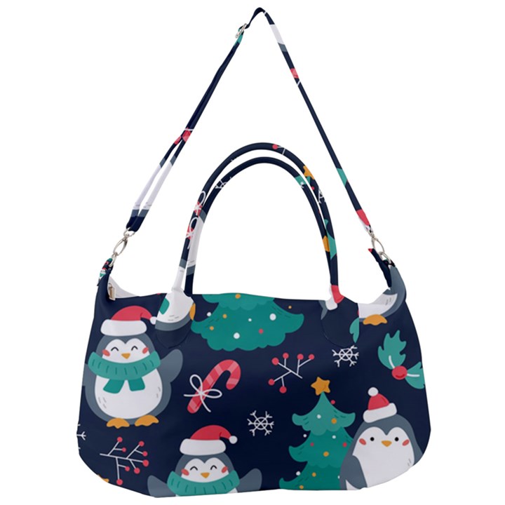 Colorful-funny-christmas-pattern      - Removable Strap Handbag