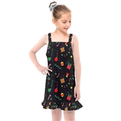 Christmas Pattern Texture Colorful Wallpaper Kids  Overall Dress by Grandong