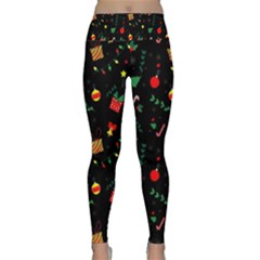 Christmas Pattern Texture Colorful Wallpaper Lightweight Velour Classic Yoga Leggings by Grandong