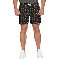 Christmas Pattern Texture Colorful Wallpaper Men s Runner Shorts by Grandong