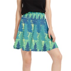 Christmas Trees Pattern Digital Paper Seamless Waistband Skirt