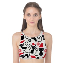 Cute Christmas Seamless Pattern Vector Tank Bikini Top by Grandong