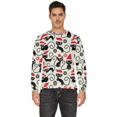 Cute Christmas Seamless Pattern Vector Men s Fleece Sweatshirt by Grandong