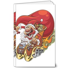 Funny Santa Claus Christmas 8  X 10  Softcover Notebook by Grandong