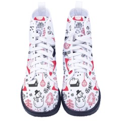 Christmas-themed-seamless-pattern Men s High-top Canvas Sneakers by Grandong