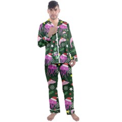 Colorful-funny-christmas-pattern   --- Men s Long Sleeve Satin Pajamas Set by Grandong
