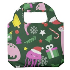 Colorful-funny-christmas-pattern   --- Premium Foldable Grocery Recycle Bag by Grandong