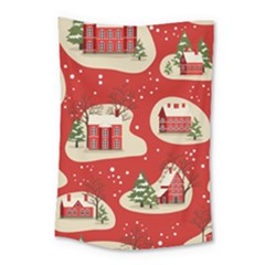 Christmas-new-year-seamless-pattern Small Tapestry by Grandong
