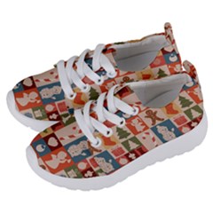 Cute Christmas Seamless Pattern Vector  - Kids  Lightweight Sports Shoes by Grandong