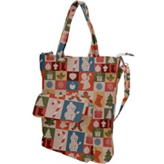 Cute Christmas Seamless Pattern Vector  - Shoulder Tote Bag by Grandong