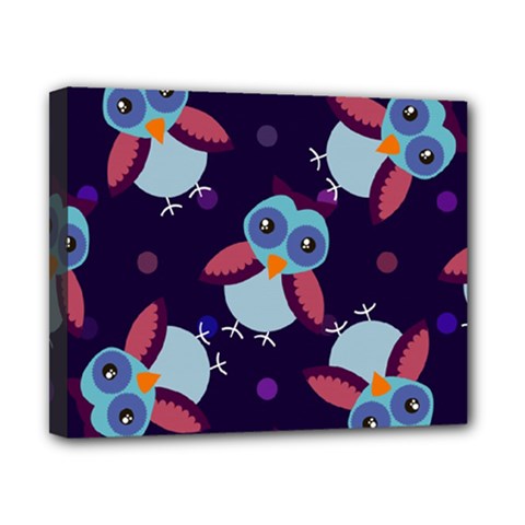 Owl-pattern-background Canvas 10  X 8  (stretched) by Grandong