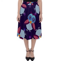 Owl-pattern-background Classic Midi Skirt by Grandong