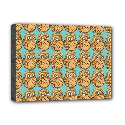 Owl-pattern-background Deluxe Canvas 16  X 12  (stretched)  by Grandong