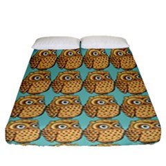 Owl-pattern-background Fitted Sheet (california King Size) by Grandong