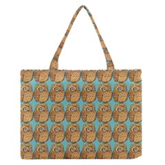 Seamless Cute Colourfull Owl Kids Pattern Zipper Medium Tote Bag by Grandong