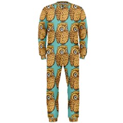 Owl-pattern-background Onepiece Jumpsuit (men) by Grandong