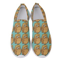 Owl-stars-pattern-background Women s Slip On Sneakers by Grandong