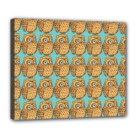 Owl Bird Deluxe Canvas 24  X 20  (stretched) by Grandong