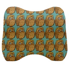 Owl-pattern-background Velour Head Support Cushion by Grandong