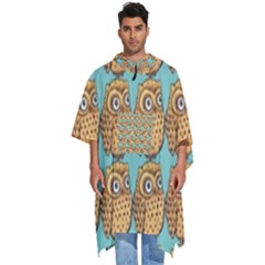 Owl Dreamcatcher Men s Hooded Rain Ponchos by Grandong