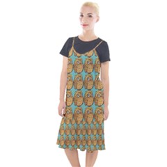 Owl-pattern-background Camis Fishtail Dress by Grandong