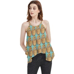 Owl Bird Flowy Camisole Tank Top by Grandong