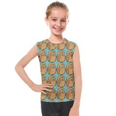 Owl-pattern-background Kids  Mesh Tank Top by Grandong