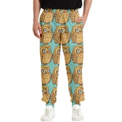 Owl-pattern-background Men s Elastic Waist Pants by Grandong