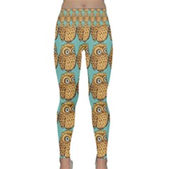 Owl Bird Lightweight Velour Classic Yoga Leggings by Grandong