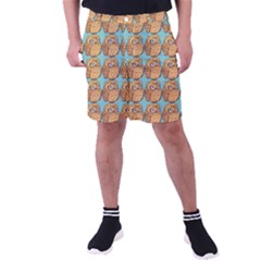 Owl-pattern-background Men s Pocket Shorts by Grandong