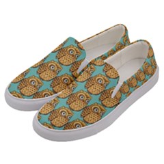 Owl Bird Pattern Men s Canvas Slip Ons by Grandong