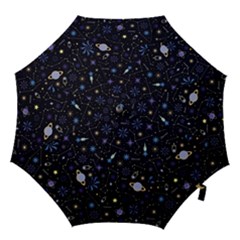 Starry Night  Space Constellations  Stars  Galaxy  Universe Graphic  Illustration Hook Handle Umbrellas (medium) by Grandong