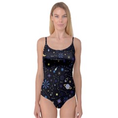 Starry Night  Space Constellations  Stars  Galaxy  Universe Graphic  Illustration Camisole Leotard  by Grandong