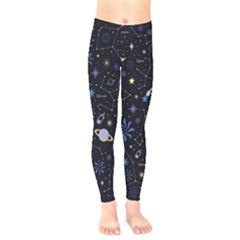 Starry Night  Space Constellations  Stars  Galaxy  Universe Graphic  Illustration Kids  Leggings by Grandong