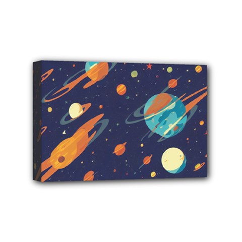 Space Galaxy Planet Universe Stars Night Fantasy Mini Canvas 6  X 4  (stretched) by Grandong