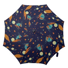 Space Galaxy Planet Universe Stars Night Fantasy Hook Handle Umbrellas (medium) by Grandong