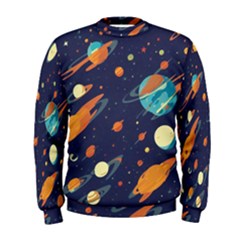 Space Galaxy Planet Universe Stars Night Fantasy Men s Sweatshirt by Grandong