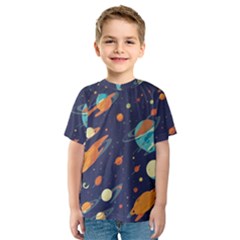 Space Galaxy Planet Universe Stars Night Fantasy Kids  Sport Mesh T-Shirt