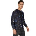 Starry Night  Space Constellations  Stars  Galaxy  Universe Graphic  Illustration Men s Fleece Sweatshirt View3