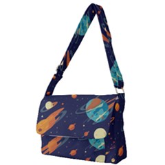 Space Galaxy Planet Universe Stars Night Fantasy Full Print Messenger Bag (s)