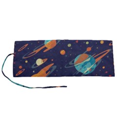 Space Galaxy Planet Universe Stars Night Fantasy Roll Up Canvas Pencil Holder (s) by Grandong