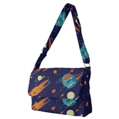 Space Galaxy Planet Universe Stars Night Fantasy Full Print Messenger Bag (m) by Grandong