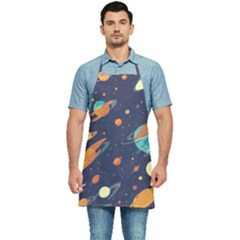 Space Galaxy Planet Universe Stars Night Fantasy Kitchen Apron by Grandong