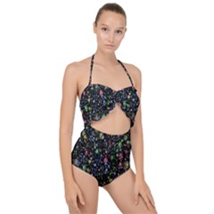 Illustration Universe Star Planet Scallop Top Cut Out Swimsuit by Grandong