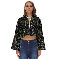 Illustration Universe Star Planet Boho Long Bell Sleeve Top by Grandong