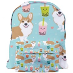 Welsh Corgi Boba Tea Bubble Cute Kawaii Dog Breed Giant Full Print Backpack by Grandong