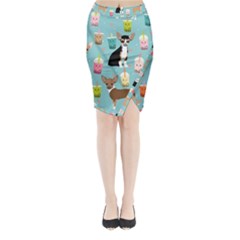 Chihuahua Bubble Kawaii Boba Tea Cute Dog Midi Wrap Pencil Skirt by Grandong