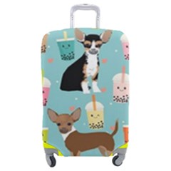 Chihuahua Bubble Kawaii Boba Tea Cute Dog Luggage Cover (medium) by Grandong